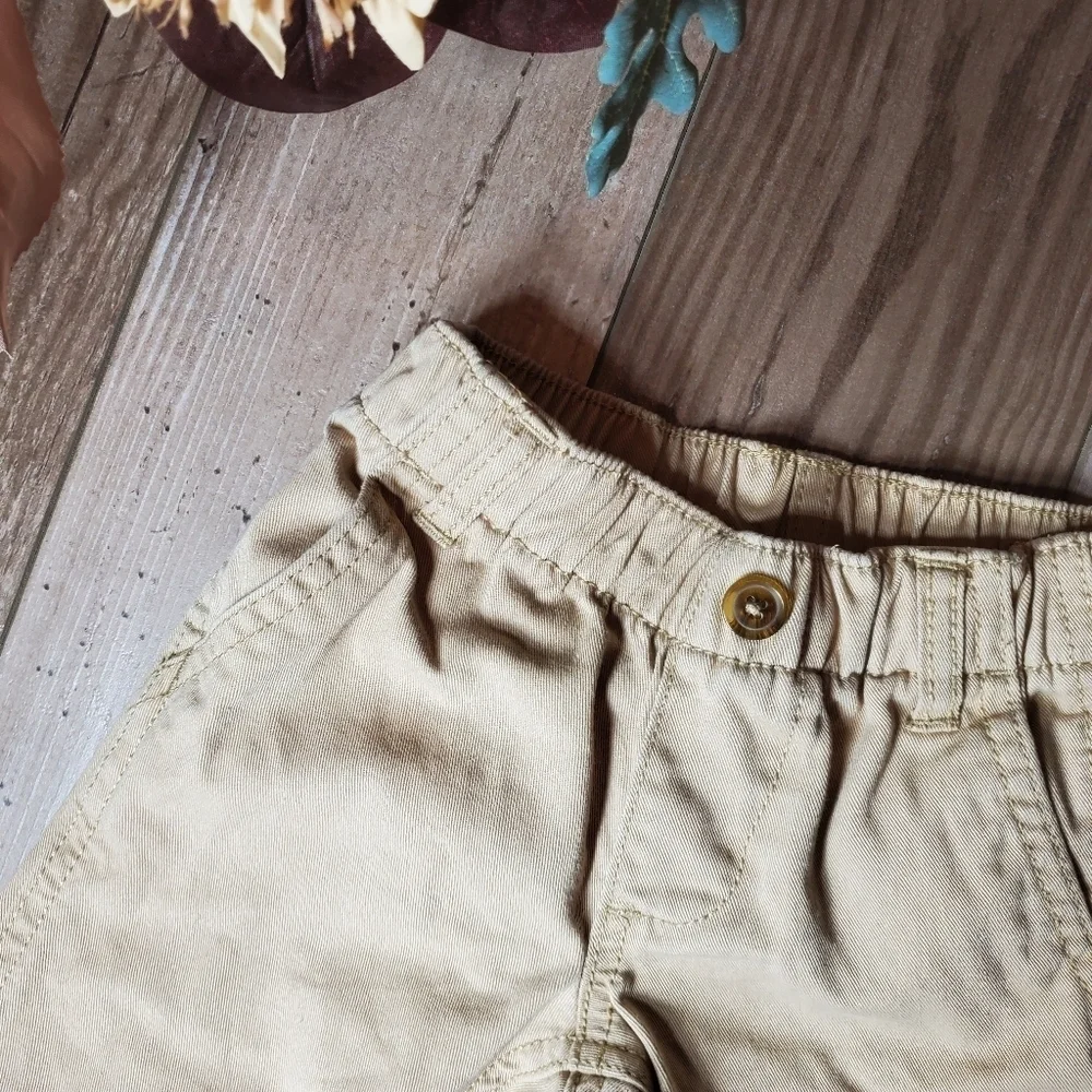 Carter's Khaki Beige 100% Cotton Baby Boy Formal Pants Size 3M EUC